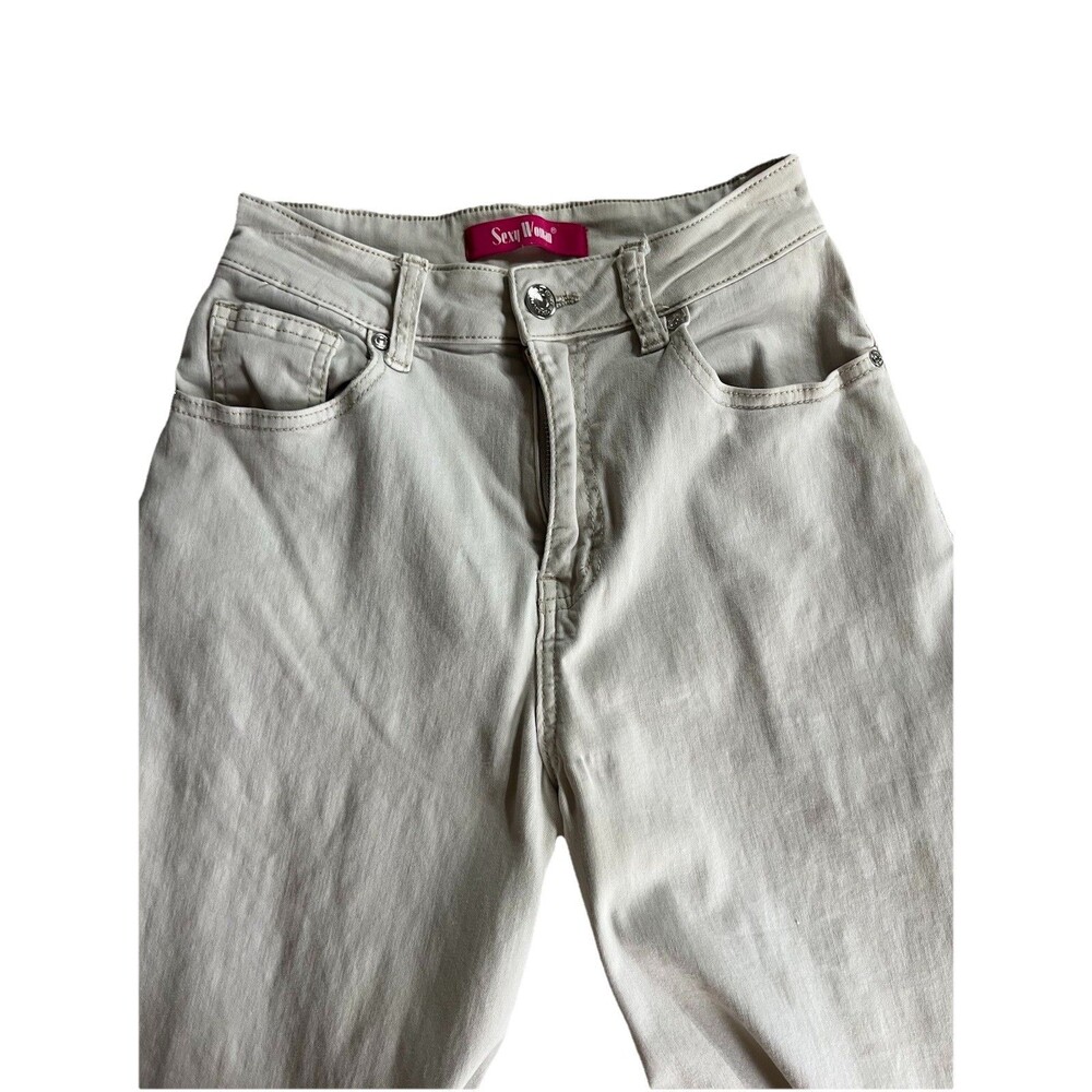 Sexy Woman Hugh Ruse Wide Leg Pants Size XS Tan Casual Comfort - Picture 4 of 8